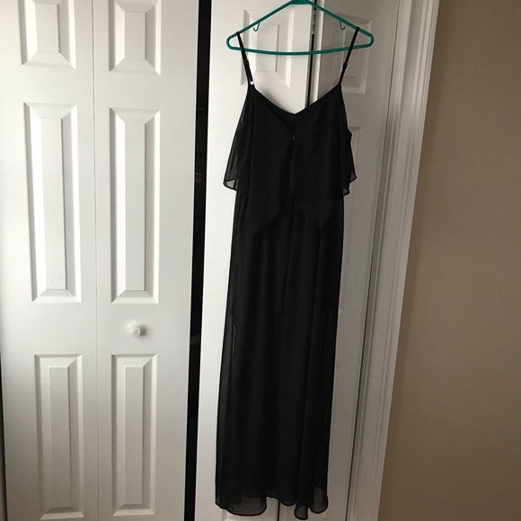 NWOT Black Chiffon Maxi Dress - Picture 5 of 10